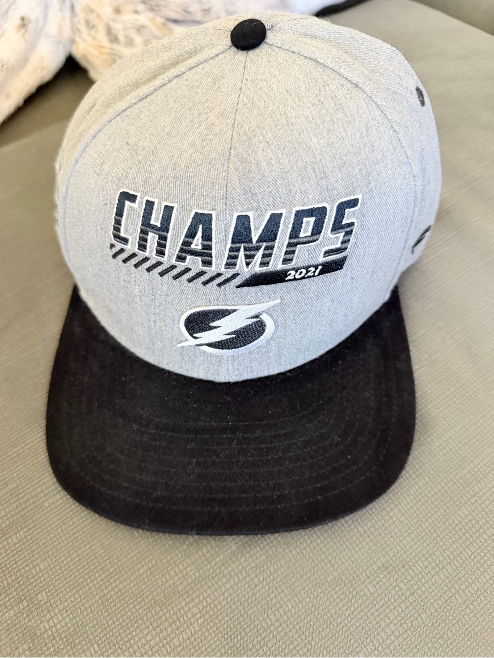 Fanatics Grey and Black 'Stanley Cup Champions' Beanie